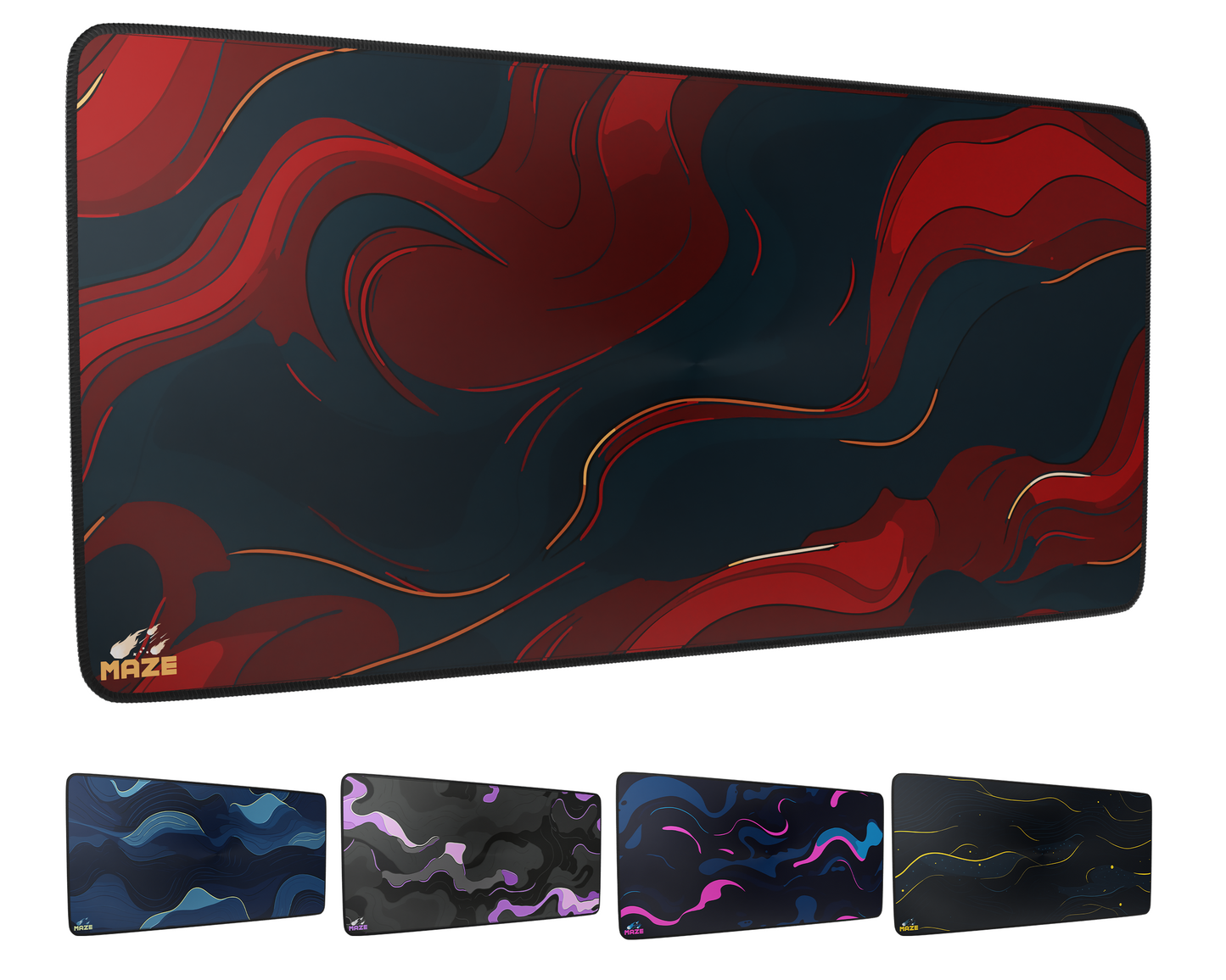 MAZE Light Series – Aether Red 2XL Extended Gaming Mouse Pad