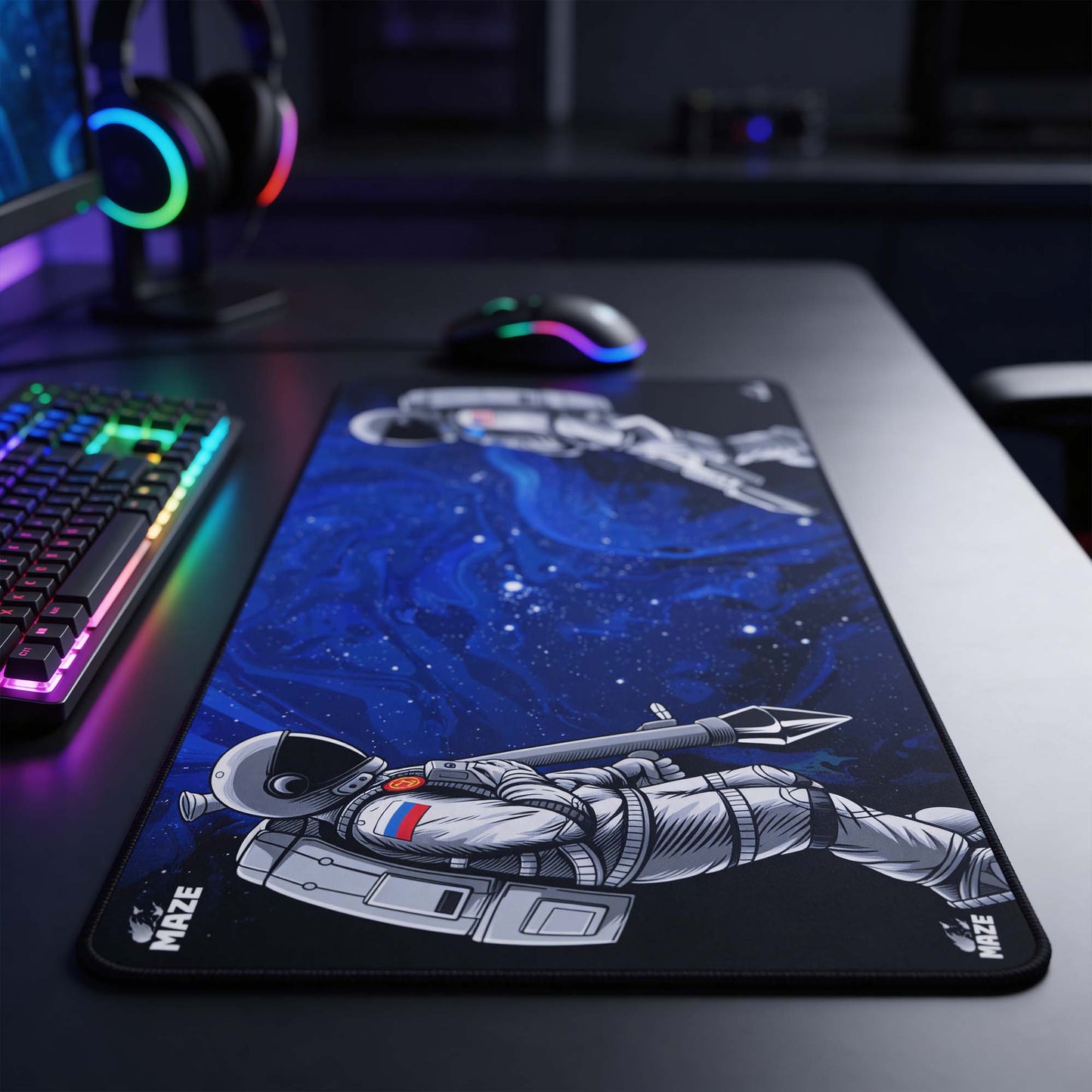 MAZE Ultraglide 2 – Astro WAR-BL 2XL Extended Gamers Desk Mat | Qatar