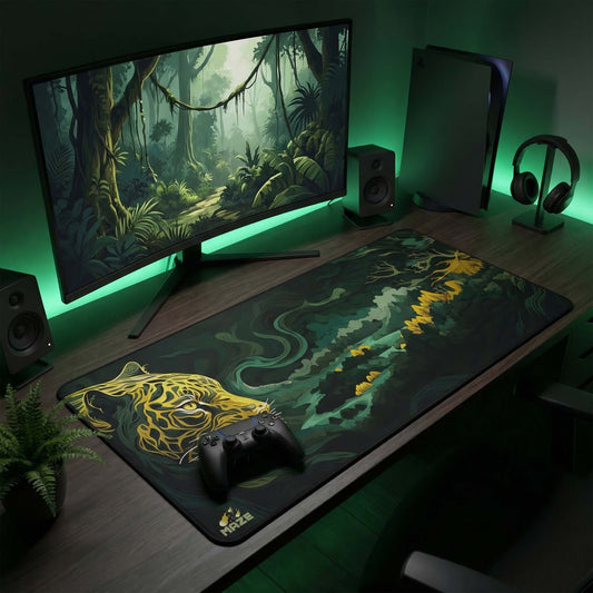 MAZE Light Series Floral-CLB 2XL extended gaming desk mat blue floral design