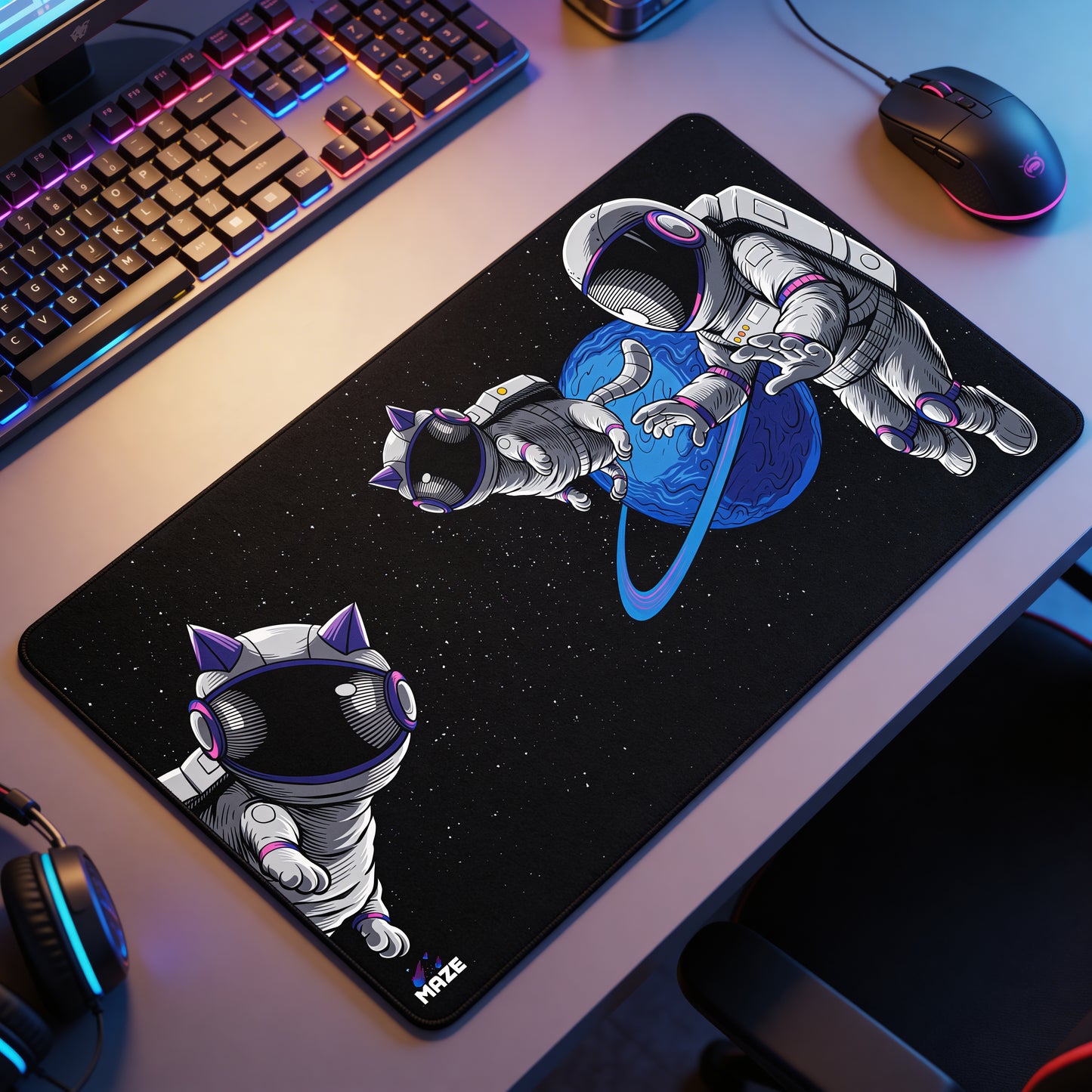 MAZE UltraGlide ASTRO PAW-B WaterProof Gaming Mouse Pad