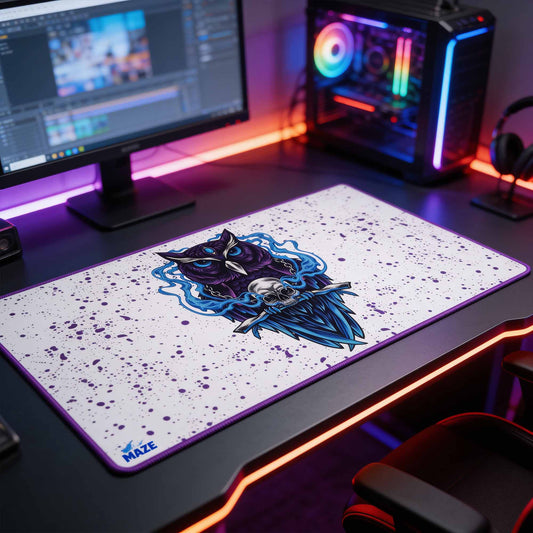 MAZE Ultraglide 2 – OWL W Arctic Owl 2XL Extended Gamers Desk Mat | Qatar