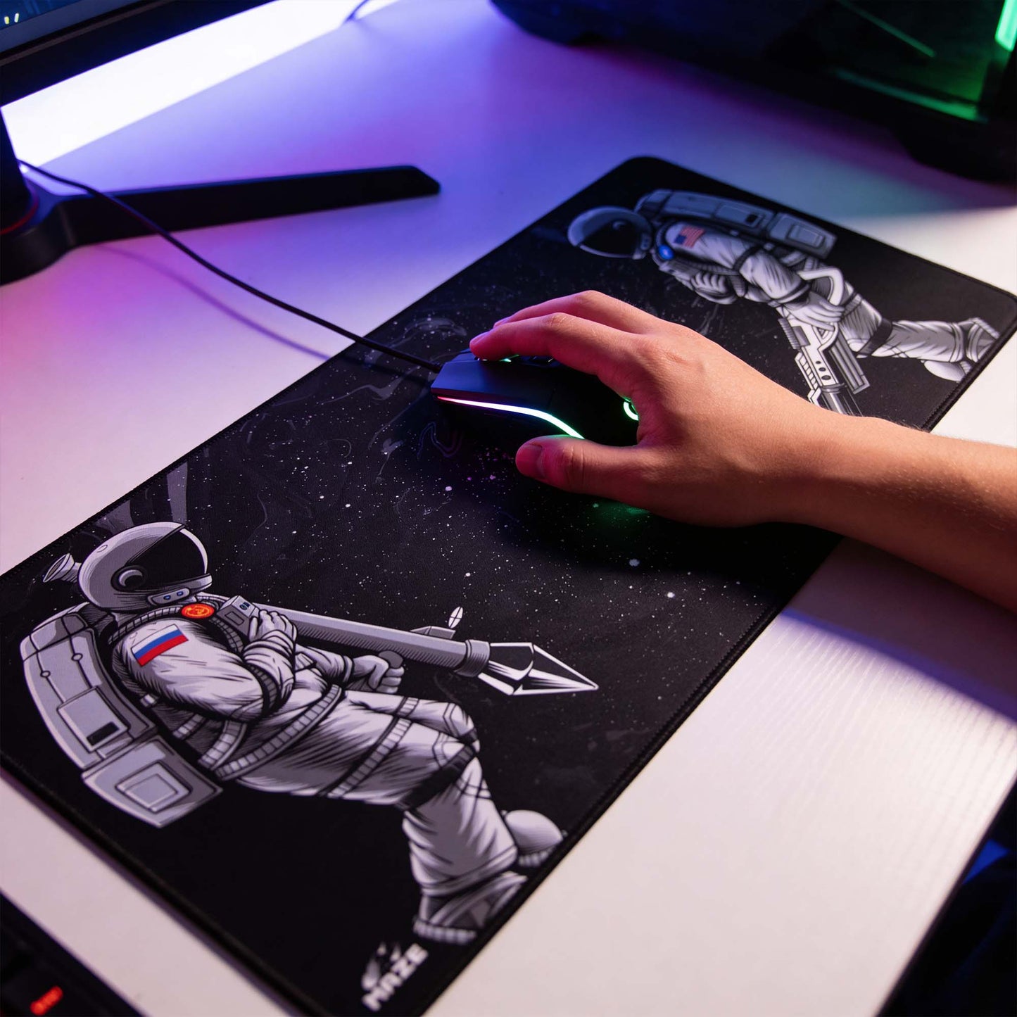 MAZE Ultraglide 2 – Astro WAR-B 2XL Extended Gamers Desk Mat | Qatar