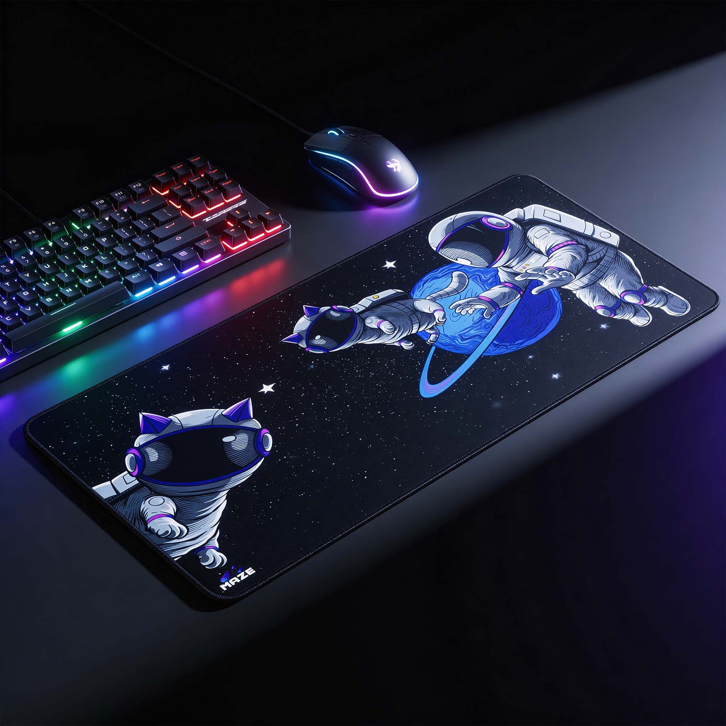 MAZE Ultraglide 2 – Astro PAW-B 3XL Extended Gamers Desk Mat | Qatar