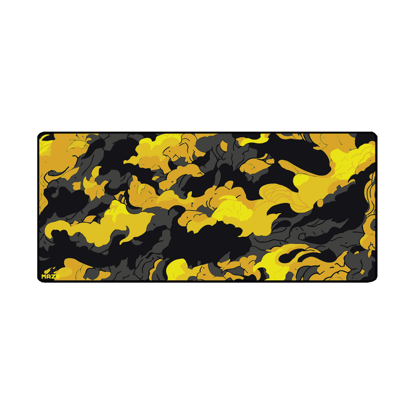 MAZE Light Series – CLOUDY Yellow 2XL Extended Gaming Desk Mat