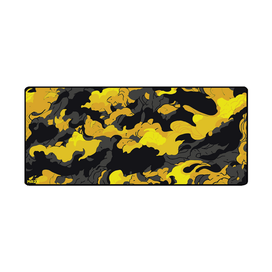 MAZE Light Series – CLOUDY Yellow 2XL Extended Gaming Desk Mat