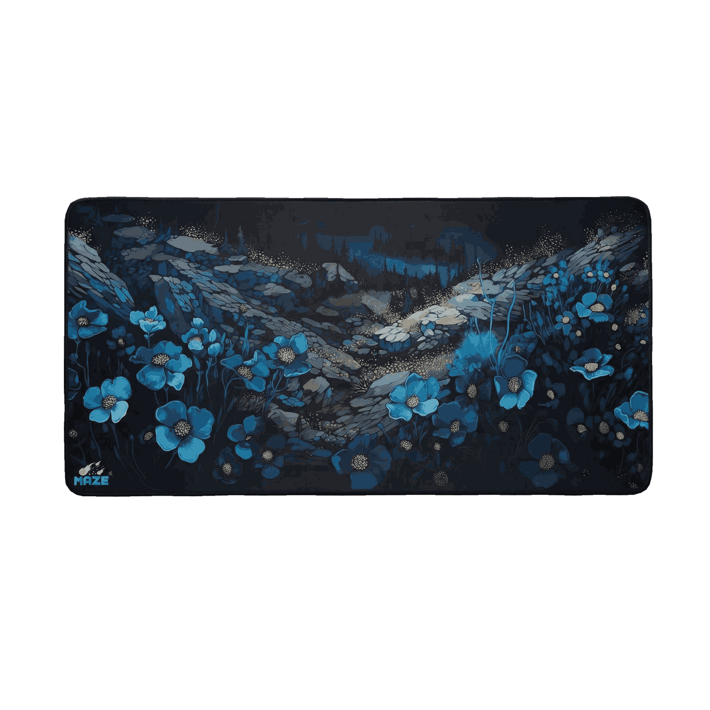 MAZE Light Series– Arcane C Floral 2XL Extended Gaming Desk Mat