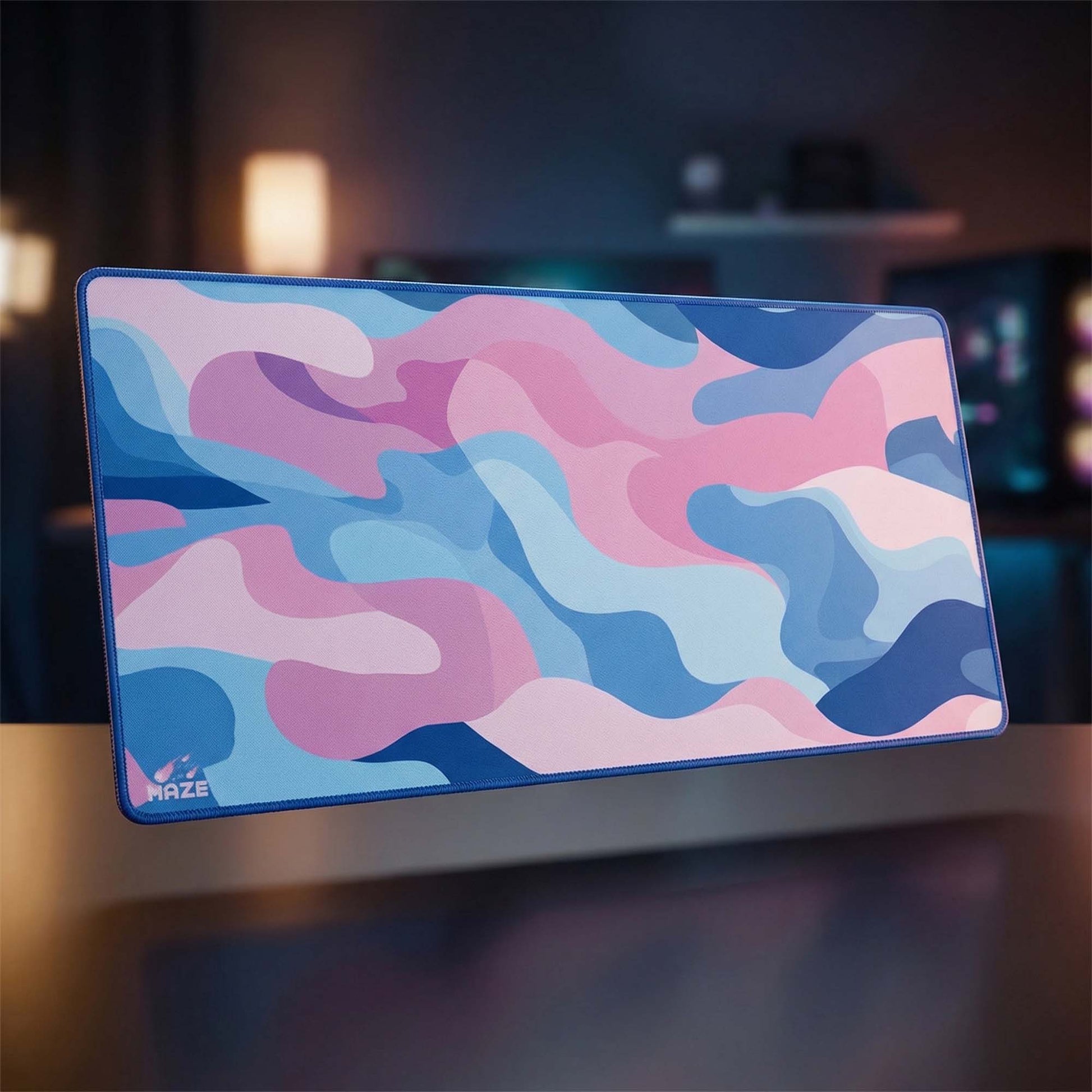 MAZE Light Series Bliss Spectrum 2XL extended gaming desk mat pastel camo design