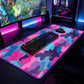 MAZE Light Series Bloom Fusion 2XL extended gaming desk mat colorful camo design