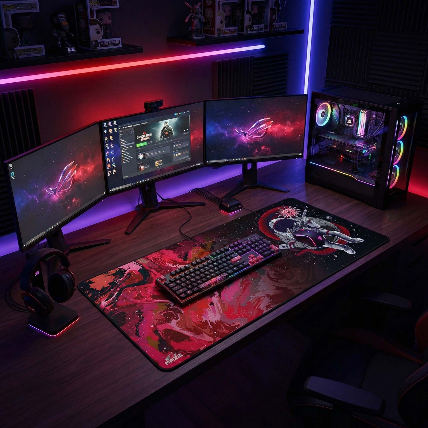 MAZE Red Cosmic Mouse Pad Qatar
