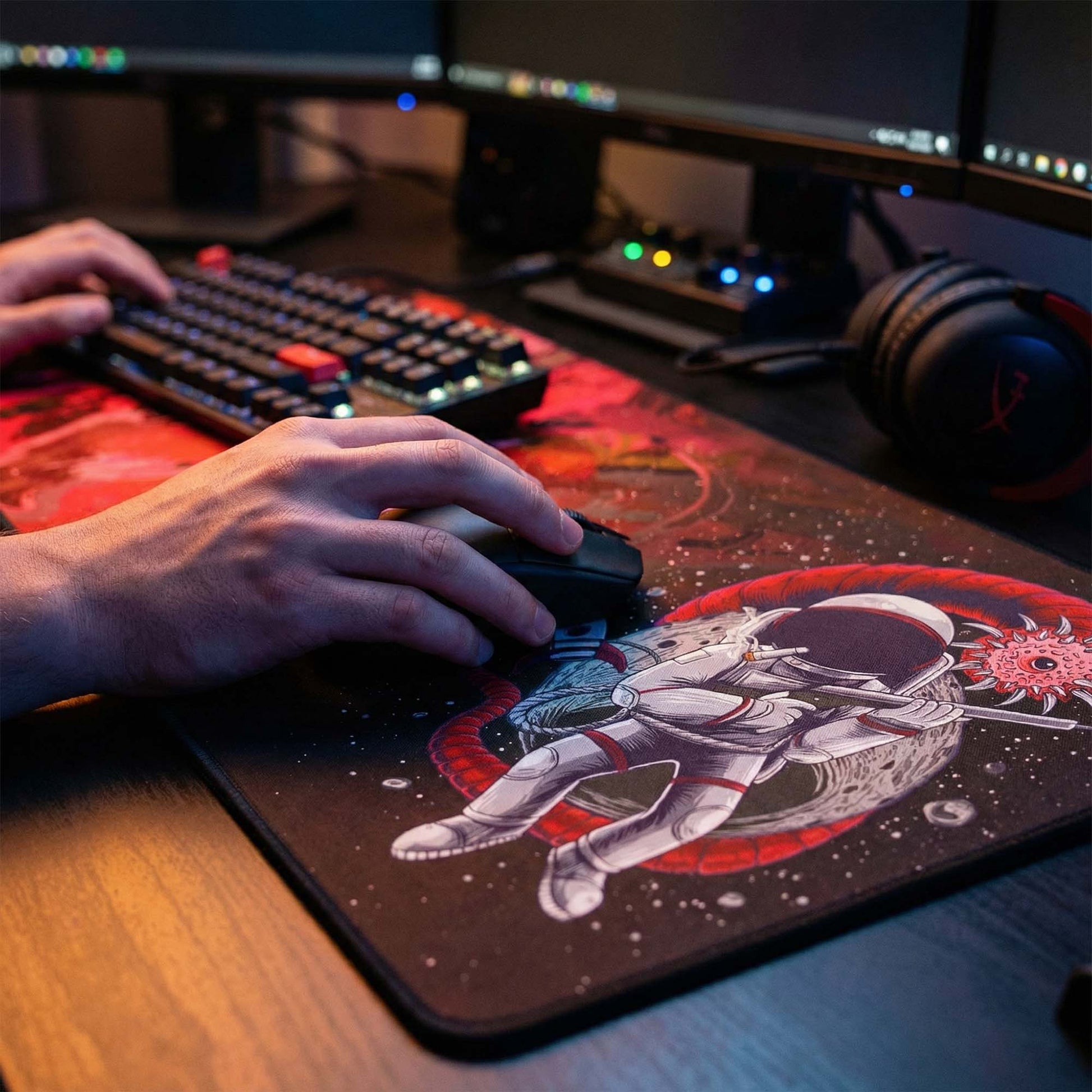 MAZE Astro Red Gaming Desk Mat Doha
