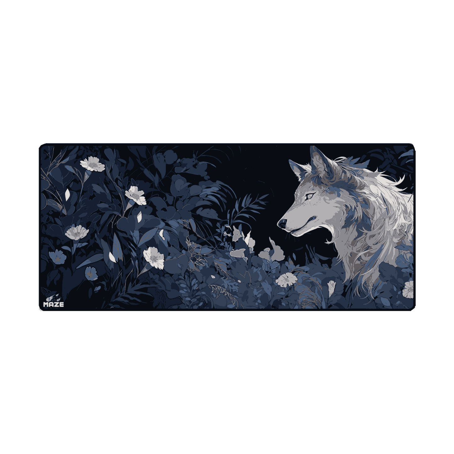 MAZE Light series – Winter Wolf B 2XL Extended Gaming Desk Mat