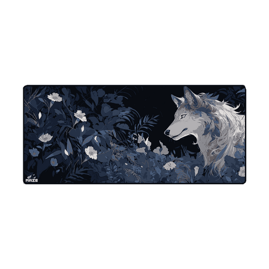 MAZE Light series – Winter Wolf B 2XL Extended Gaming Desk Mat