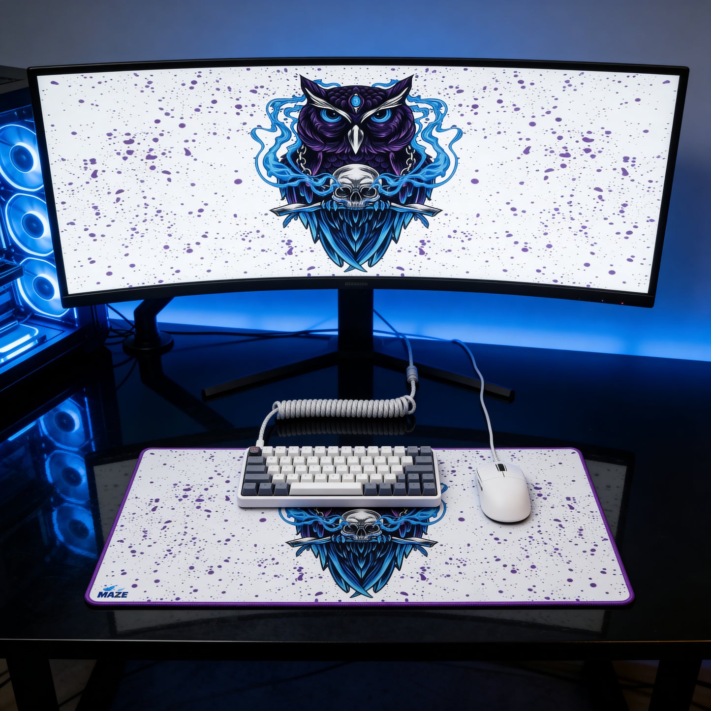 MAZE UltraGlide OWL-W 3XL WaterProof Gaming Mouse Pad