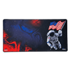 Mouse pad with astronaut holding an American flag design on a space-themed background