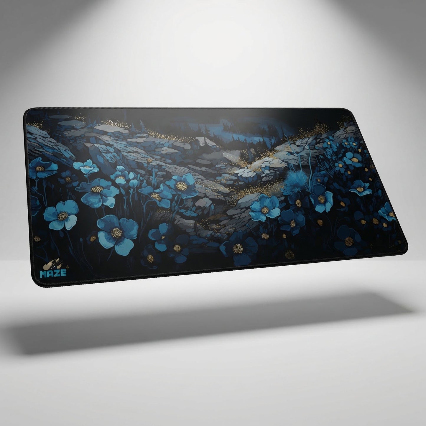 MAZE Light Series– Arcane C Floral 2XL Extended Gaming Desk Mat