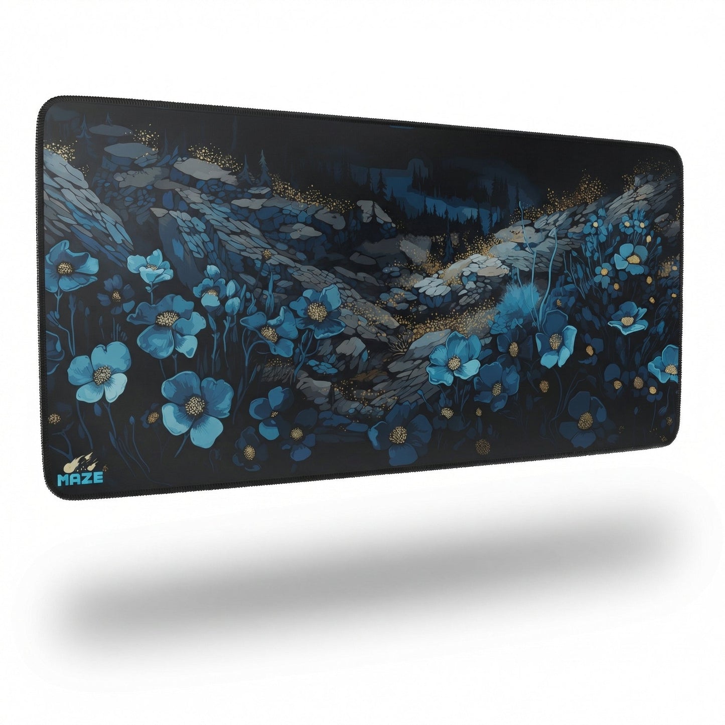 MAZE Light Series– Arcane C Floral 2XL Extended Gaming Desk Mat